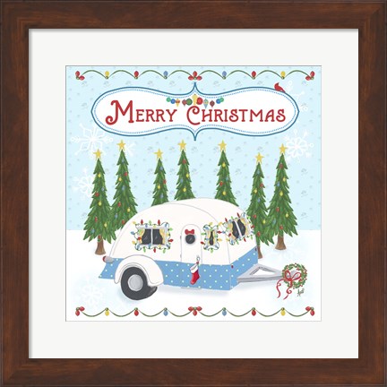 Framed Camper Christmas Print