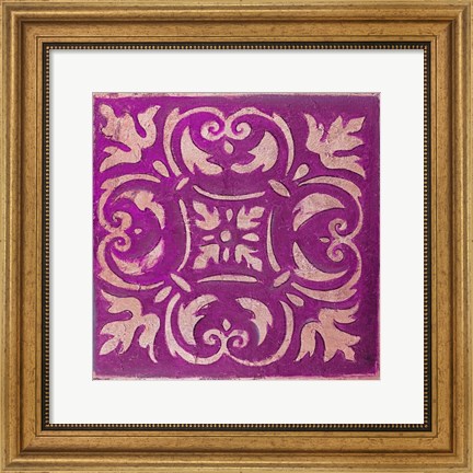 Framed Purple Mosaic Print