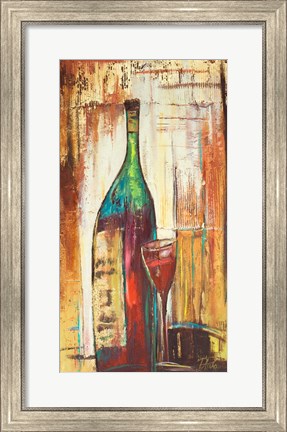 Framed Wines Over Gold I Print