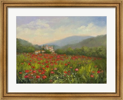 Framed Umbrian Poppy Field Print