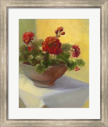 Framed Tuscan Geraniums Print