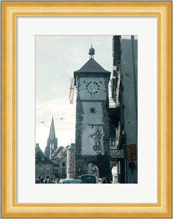 Framed Clock Tower I Print