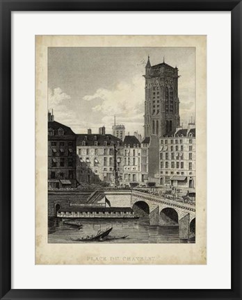 Framed Place du Chatelet Print