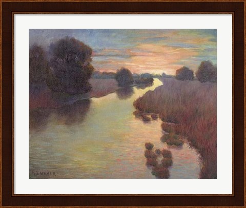 Framed Evening Wetlands Print