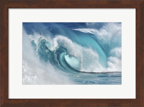 Framed When the Ocean Turns Into Blue Fire Print