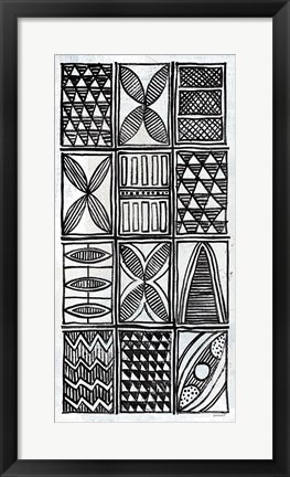 Framed Patterns of the Amazon V BW Print