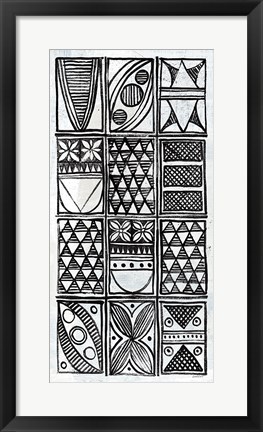 Framed Patterns of the Amazon IV BW Print