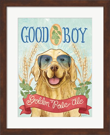 Framed Beer Dogs II Print