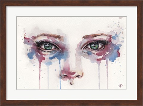 Framed Eyes (Realistic Portrait Of Eyes) Print