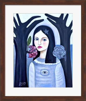 Framed Doll in the Woods Print