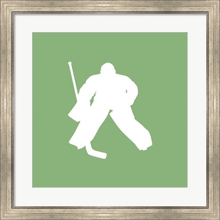 Framed Hockey Player Silhouette - Part II Print