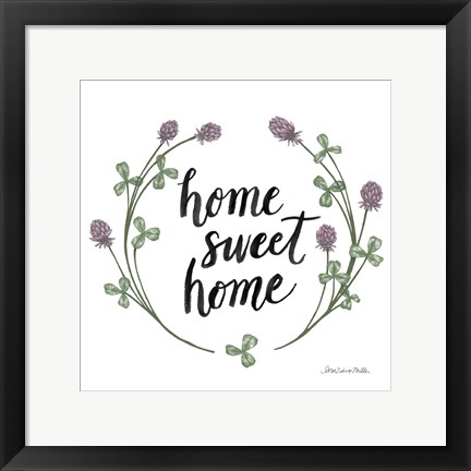 Framed Happy to Bee Home Words I Print