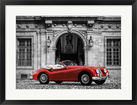 Framed Luxury Car in front of Classic Palace Print