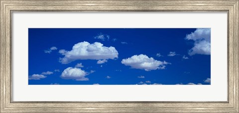Framed Low angle view of Clouds in the Blue Sky, White Sands, New Mexico Print