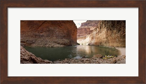 Framed Kayakers in Colorado River, Grand Canyon National Park, Arizona Print