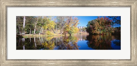 Framed Reflection of Trees in a lake, Biltmore Estate, Asheville, North Carolina Print