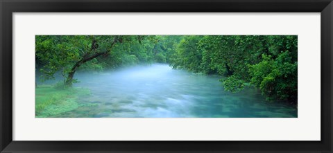 Framed Creek flowing through a Forest, Ozark National Scenic Riverways, Ozark Mountains, Missouri Print