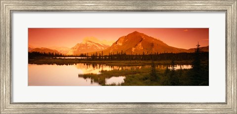 Framed View of the Mt Rundle, Banff National Park, Alberta, Canada Print
