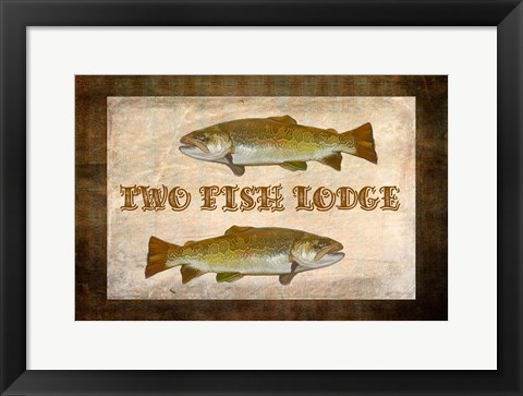 Framed Tow Fish Lodge II Print