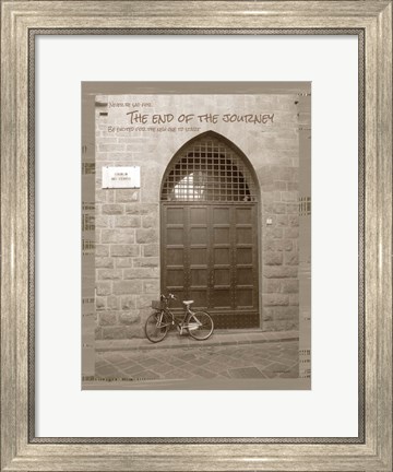 Framed End of the Journey Sepia Print