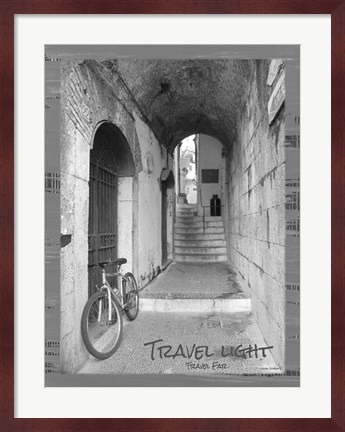 Framed Travel Light B&amp;W Print