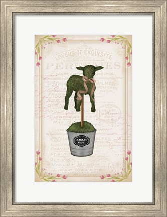 Framed Topiary Lamb Print
