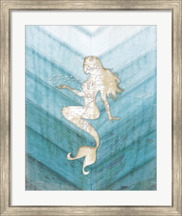 Framed Coastal Mermaid II Print