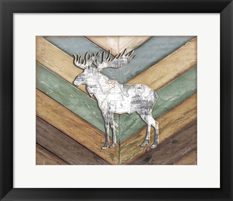 Framed Lodge Moose Print