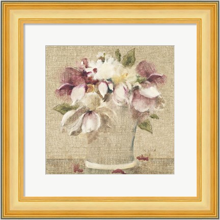 Framed Cottage Bouquet II no Border Print