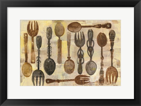 Framed Spoons and Forks Print