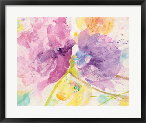 Framed Spring Abstracts Florals I Print