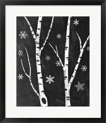 Framed Snowy Birches IV Print