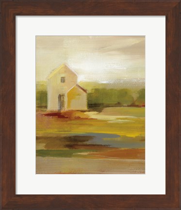 Framed Hillside Barn I Print