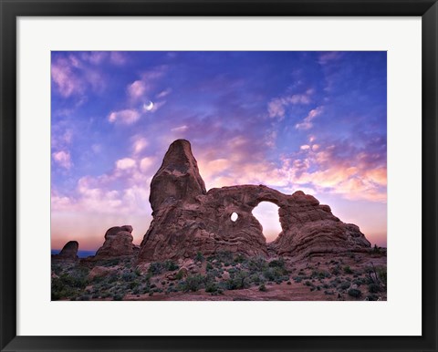 Framed Sunset in the Desert I Print