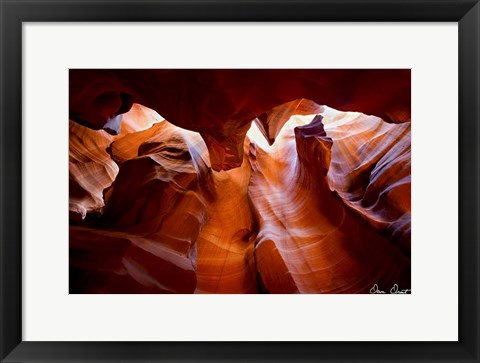 Framed Sun Shining Through Canyon VII Print