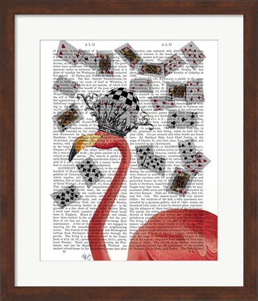 Framed Flamingo and Cards Print