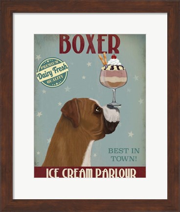 Framed Boxer Ice Cream Print