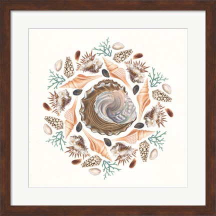 Framed Ocean Mandala IV Print