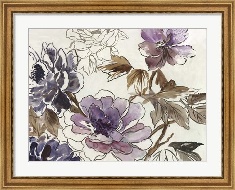 Framed Plum Floral II Print