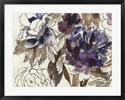 Framed Plum Floral III Print
