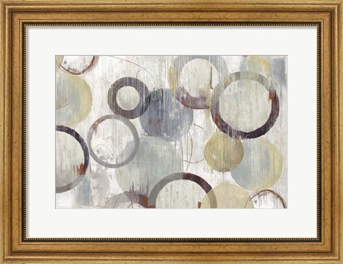 Framed Brown Circles IIII Print