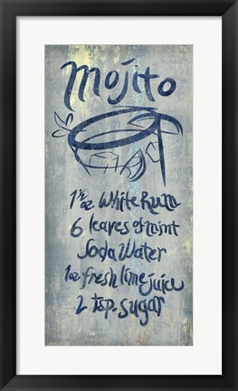 Framed Mojito Blue Print