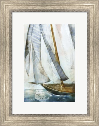 Framed Sailboat Blues I Print