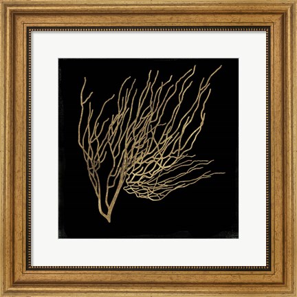 Framed Gold Coral I Print