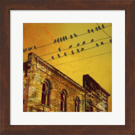 Framed Birds on a Wire I Print
