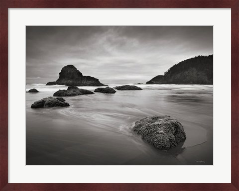 Framed Indian Beach II with Border Print