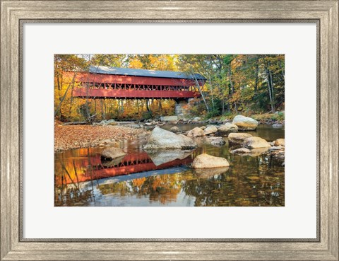 Framed Swift River Covered Bridge Print