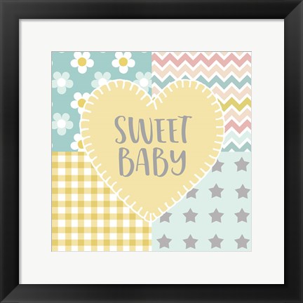 Framed Baby Quilt I Sweet Baby Yellow Print