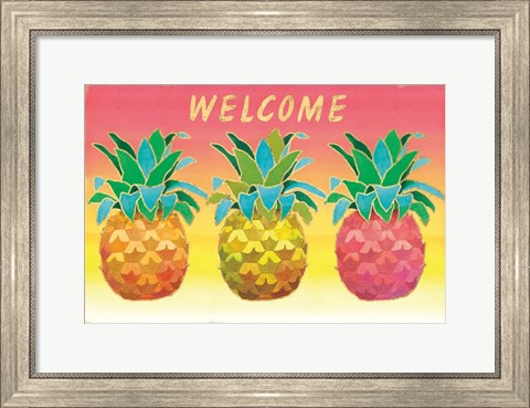 Framed Island Time Pineapples II Print