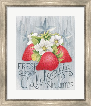 Framed American Berries I Print